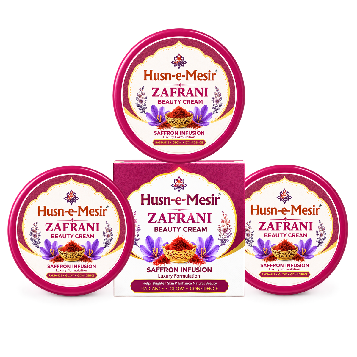 Husn-e-Mesir Orignal Zafrani Beauty Cream (Pack of 3)