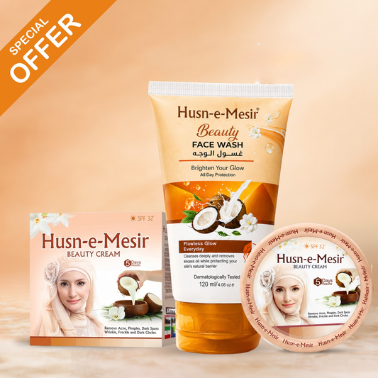 Husn-e-Mesir Beauty Cream + Beauty Face Wash